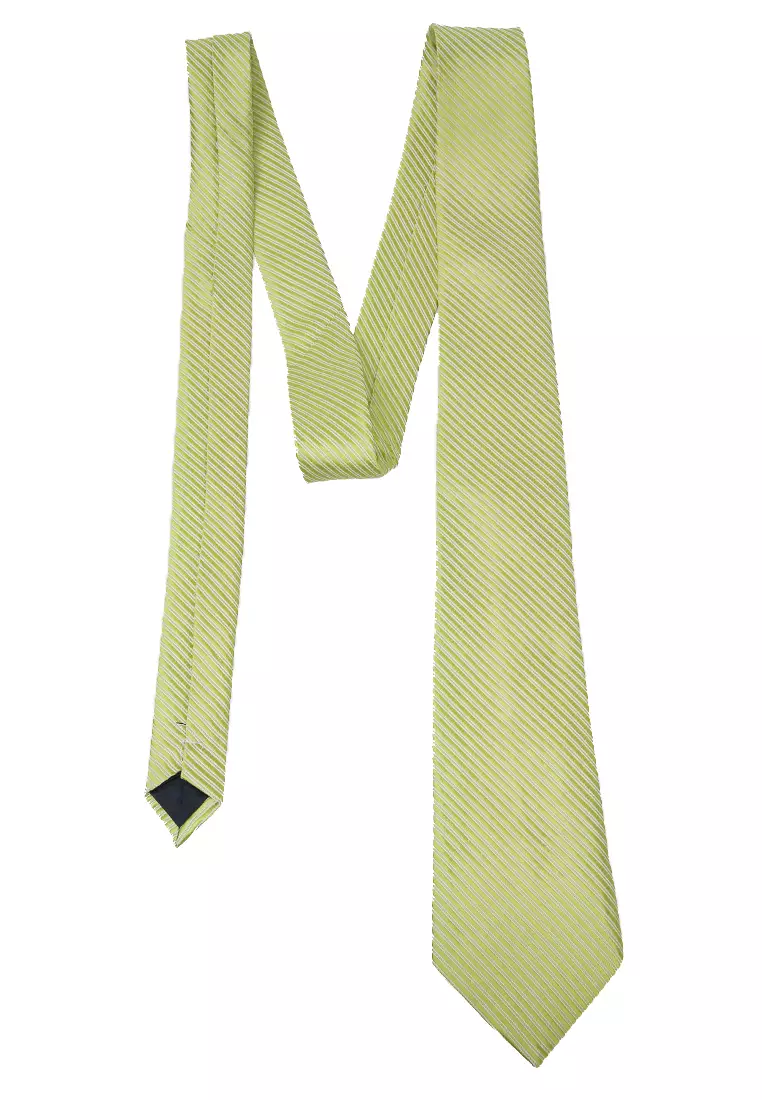 Ocean Dasi Pria Garis Long Line Tie Man Neckwear Aksesoris Fashion Material Polyester ORIGINAL - Green Melon
