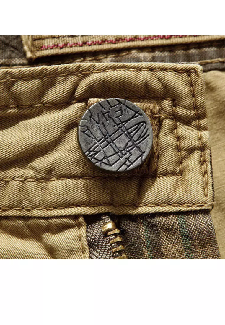 Loose Cotton Cargo Shorts AKK5820