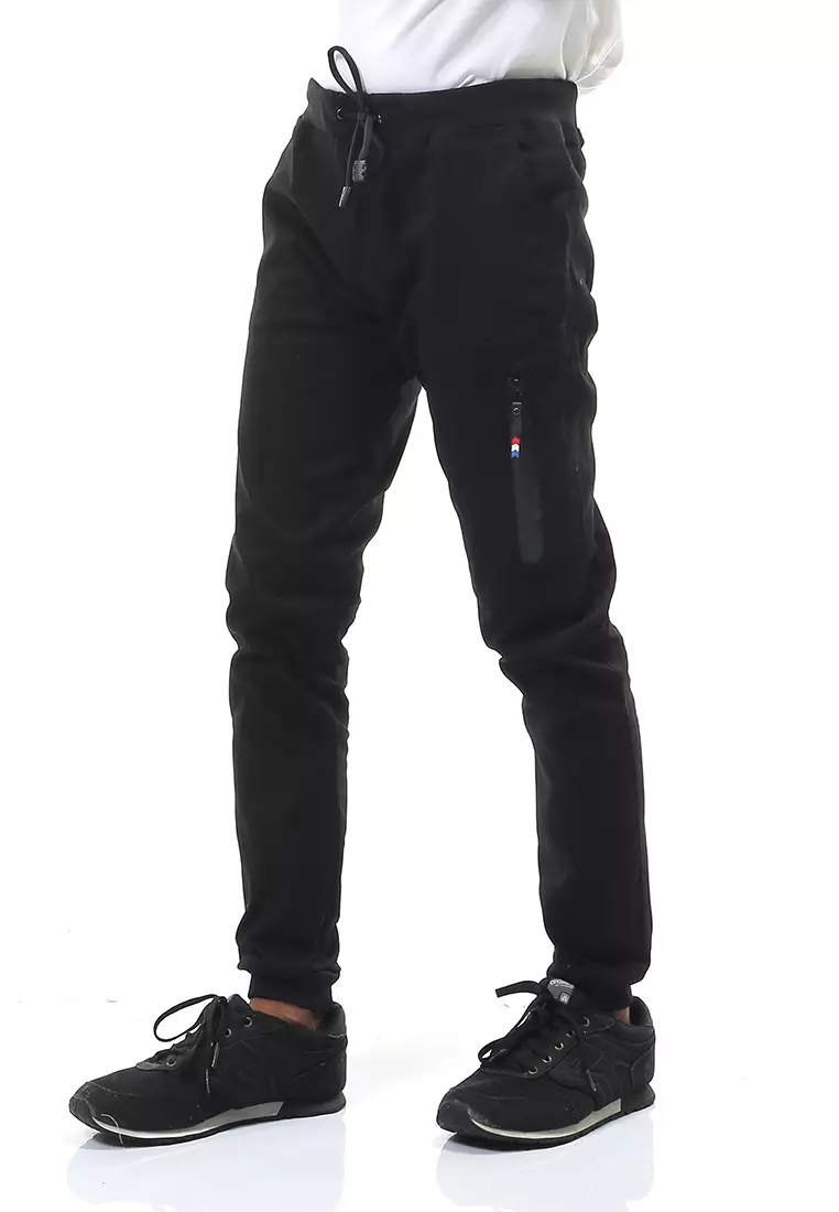 Locko Long Pants Celana Jogger Pria Style Comando Material Cotton ORIGINAL - Black
