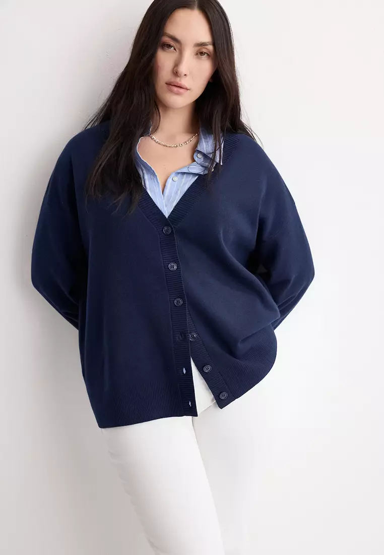 V-Neck Knitted Cardigan