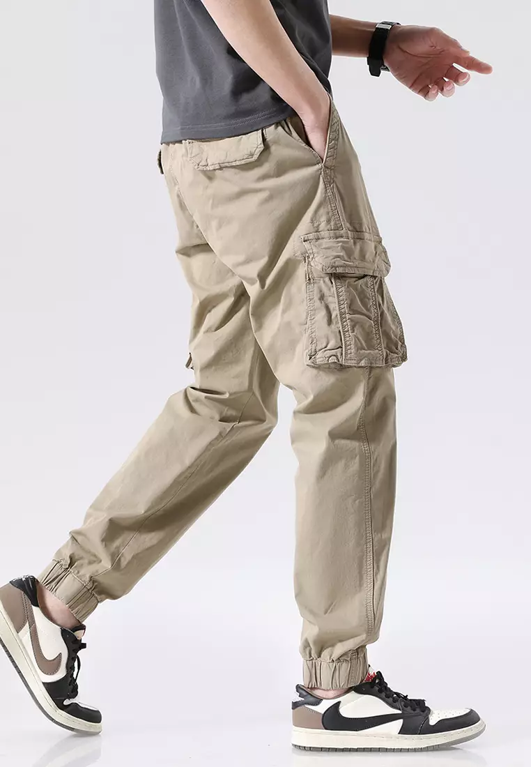 機能風口袋工裝長褲 GJL695