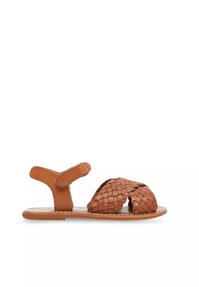 Discount on MANGO BABY  shoes - SKU: Leather Braided Sandals