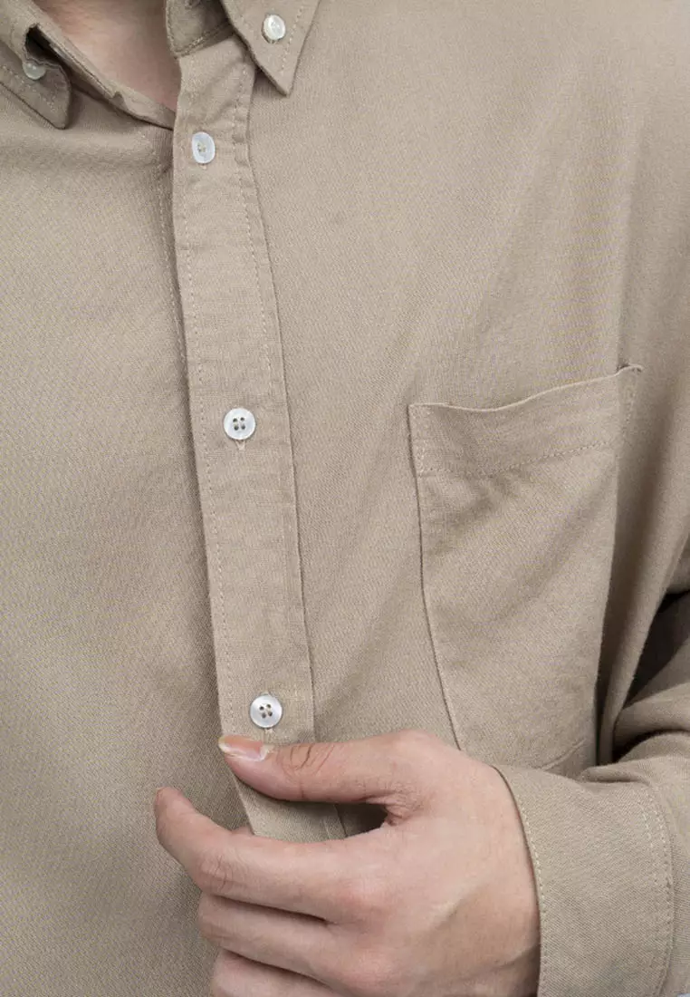 Houseofcuff Kemeja Pria Oversize/Outer Linen Look Unisex Krem