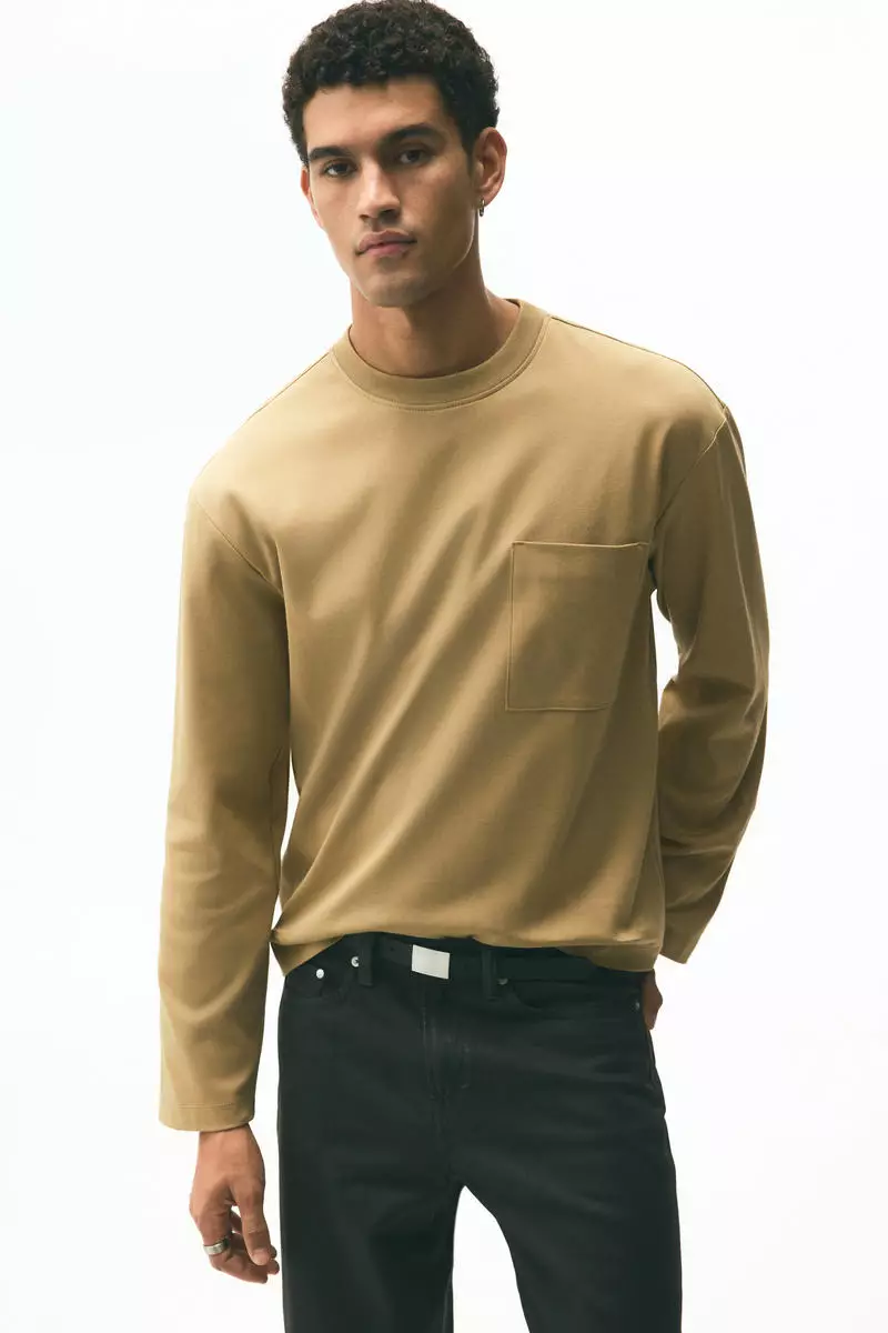 Loose Fit Long-sleeved jersey top