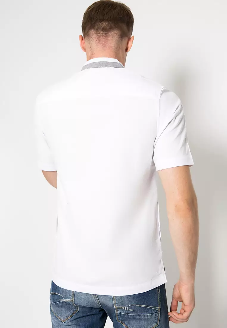 LGS - Baju Koko - Bordir Bahu - Putih - Slim Fit - JSH.385.B1043KF.339.C