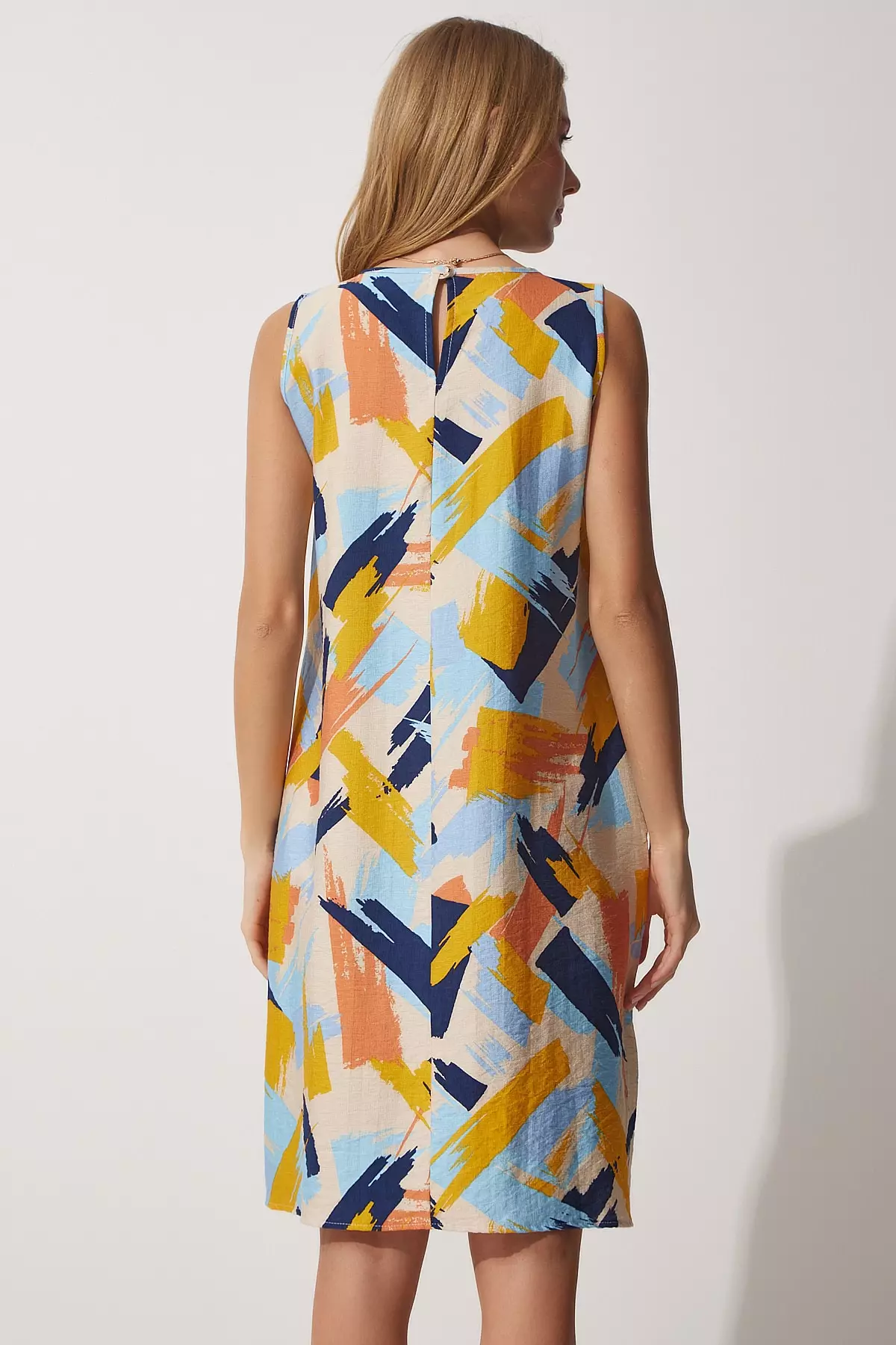 Patterned Mini Summer Dress