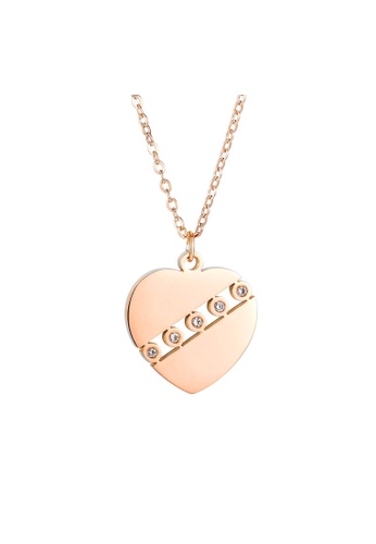 Air Jewellery gold Luxurious Aria Heart Necklace In Rose Gold C41D8AC419E83CGS_1