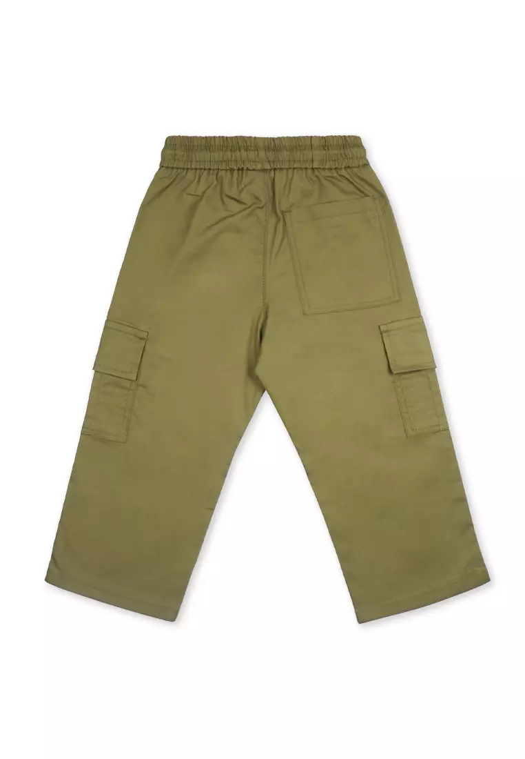 Boys Twill Cargo Jogger Pants