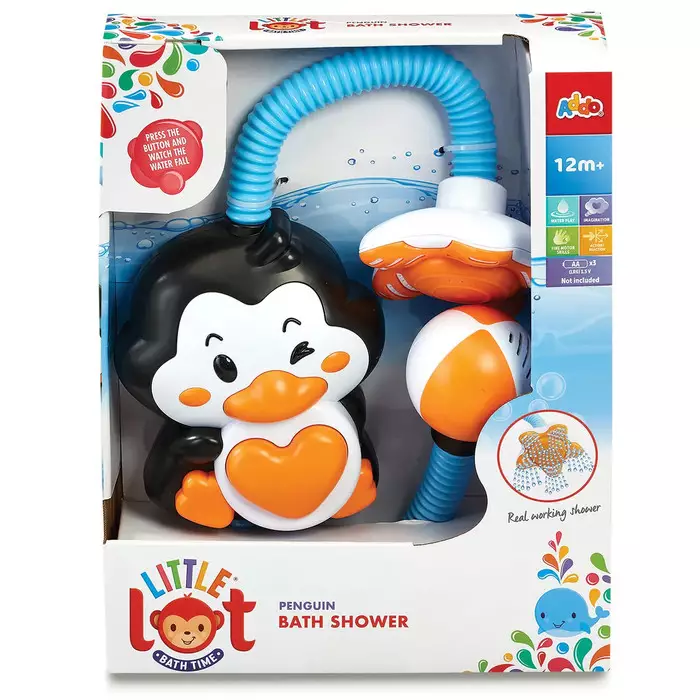 Addo Little Lot Bathtime Penguin Shower Toy - Mainan Mandi Anak Bayi