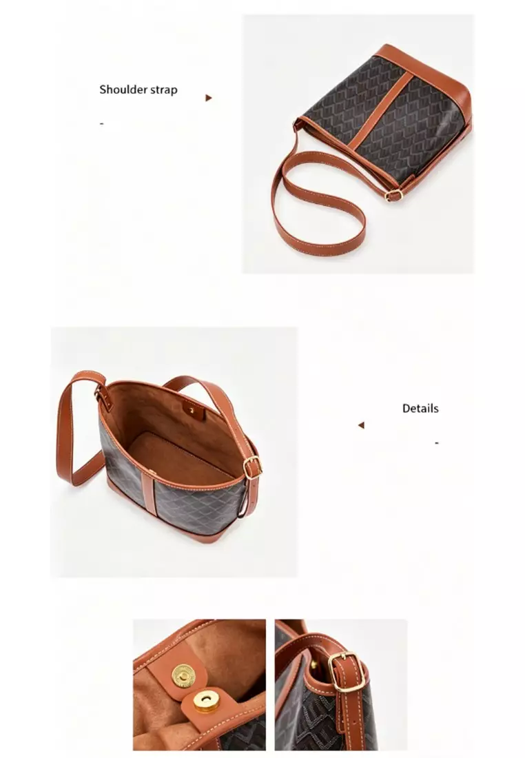 SEOUL Lightweight Dogtooth Champagne Bag | Daily Commute Shoulder Tote Bag-Black