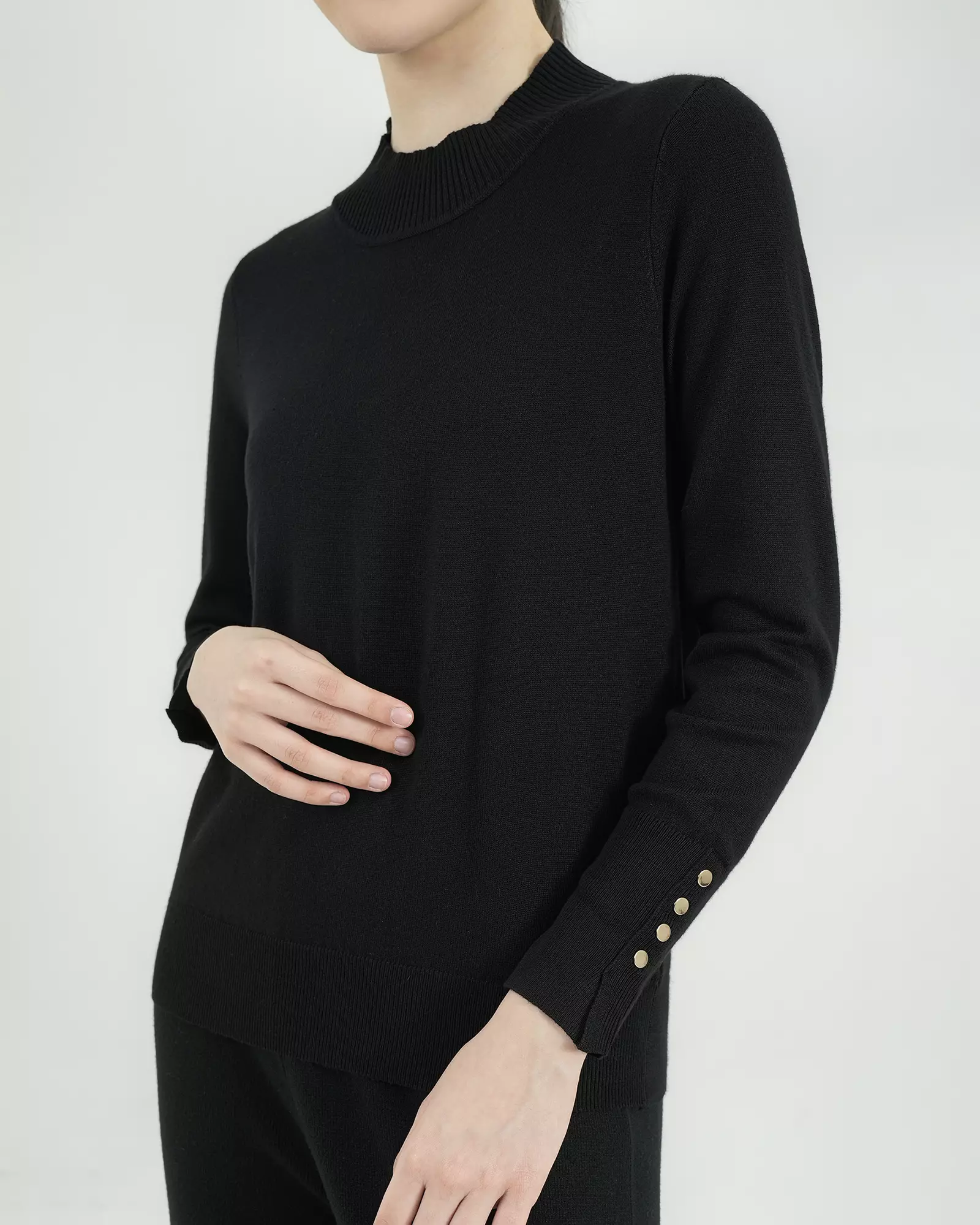 Geulis.id AGILE KNIT TOP - Black