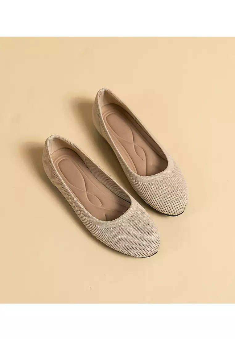 Round-toe Fly Knit‌ Flat Shoes TJ-Y2