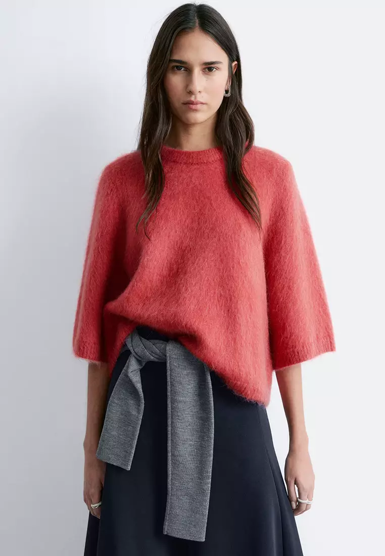Mohair-Blend Knitted Top