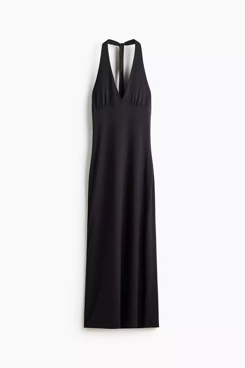 Maxi halterneck dress