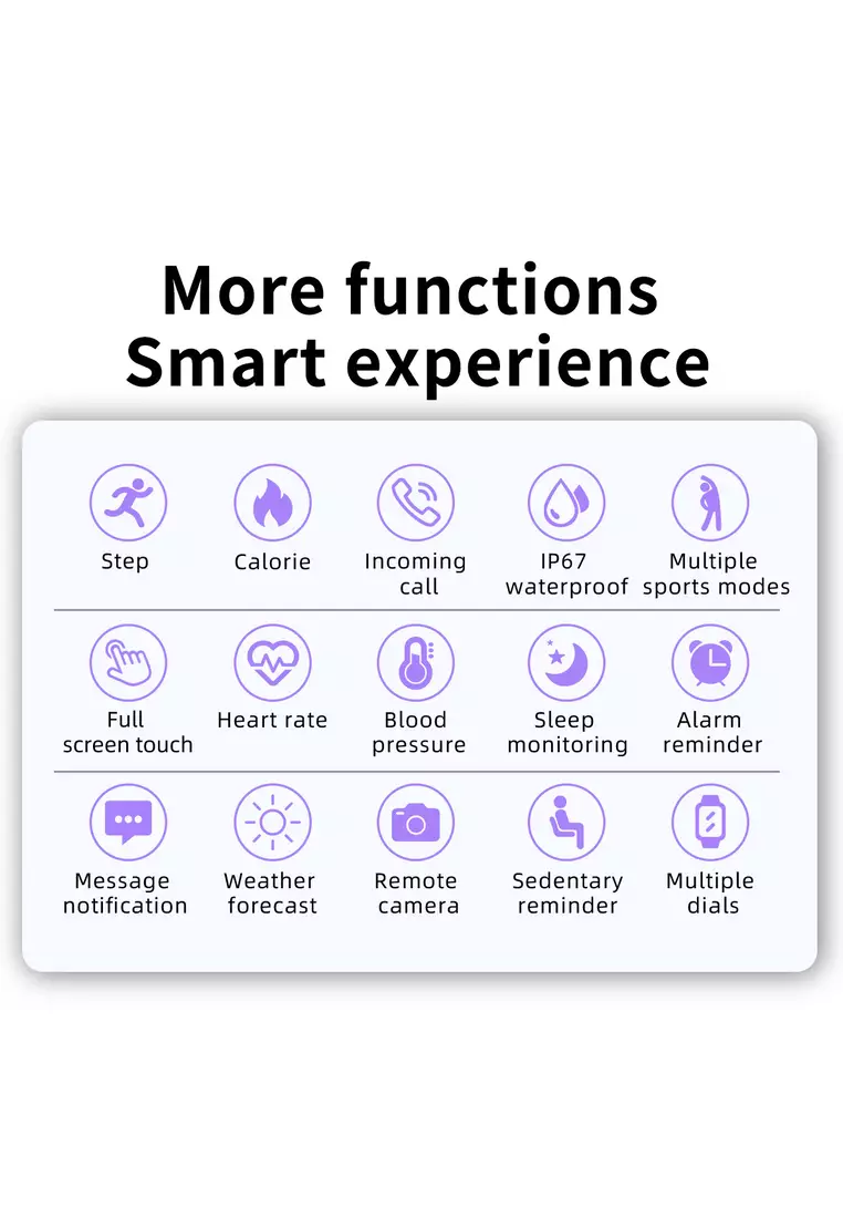 男女通用智慧手錶 - 矽膠錶帶