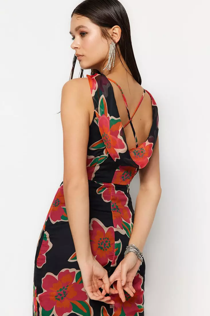 Buy Trendyol Floral Pattern Evening Dress 2024 Online ZALORA