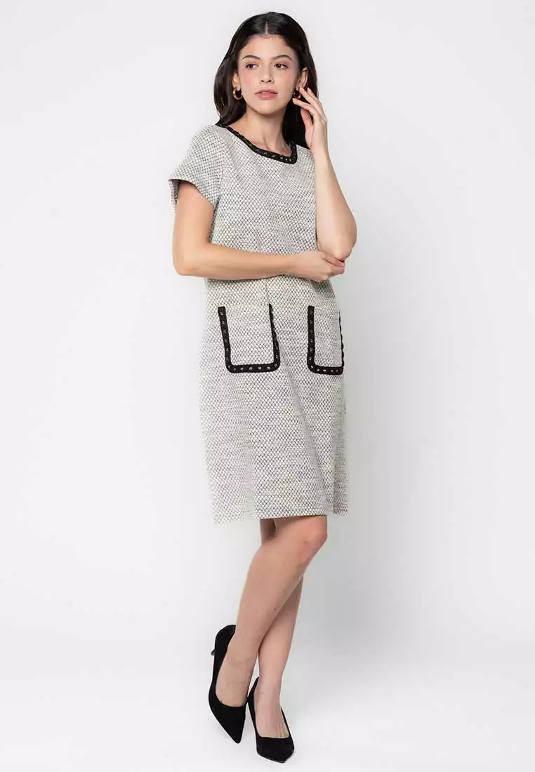 Buy Paperdolls Cali Tweed Dress 2024 Online | ZALORA Philippines