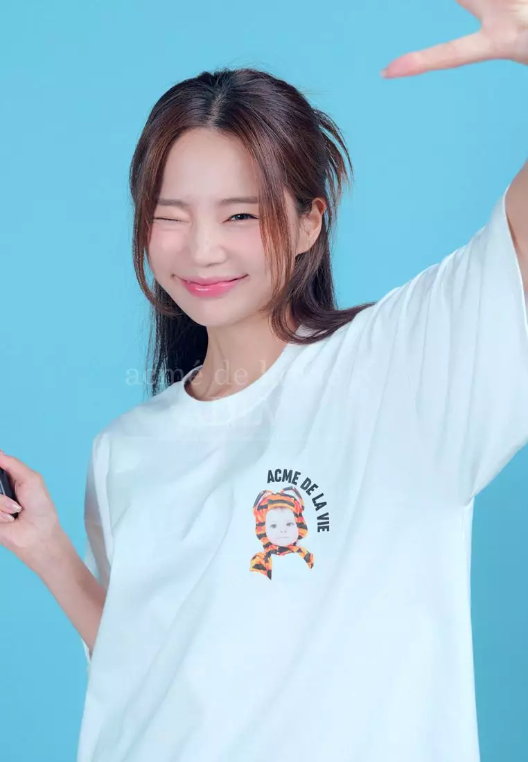 Mini Baby Face Baby Tiger Short Sleeve T-Shirt Cream