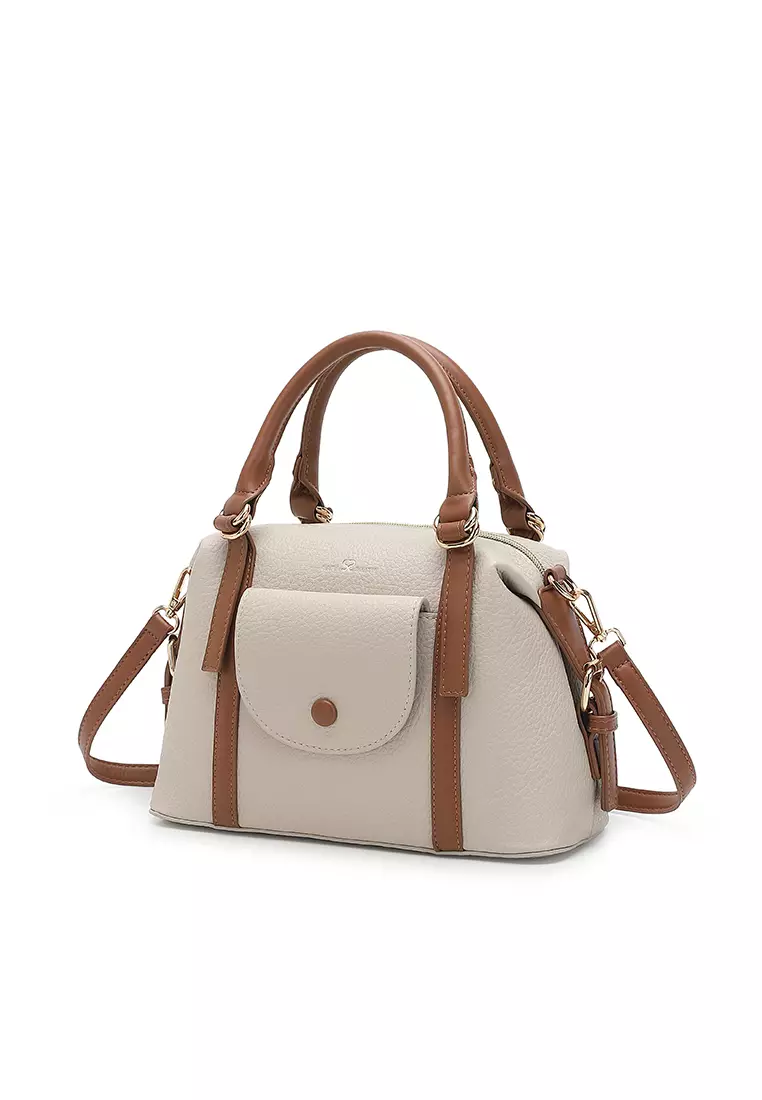 Women's Top Handle Bag / Sling Bag / Crossbody Bag / Shoulder Bag (Tas Tangan Wanita / Tas Selempang Wanita / Tas Bahu Wanita) - Abu-Abu