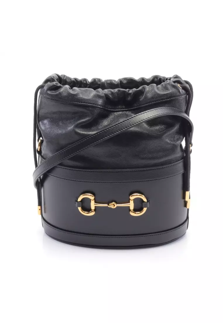 Buy Gucci Pre-loved GUCCI Horsebit bucket bag Shoulder bag leather ...
