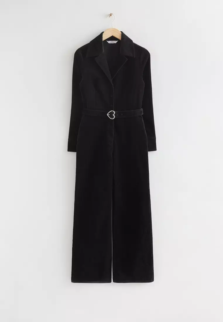 Fitted '70s Corduroy Jumpsuit