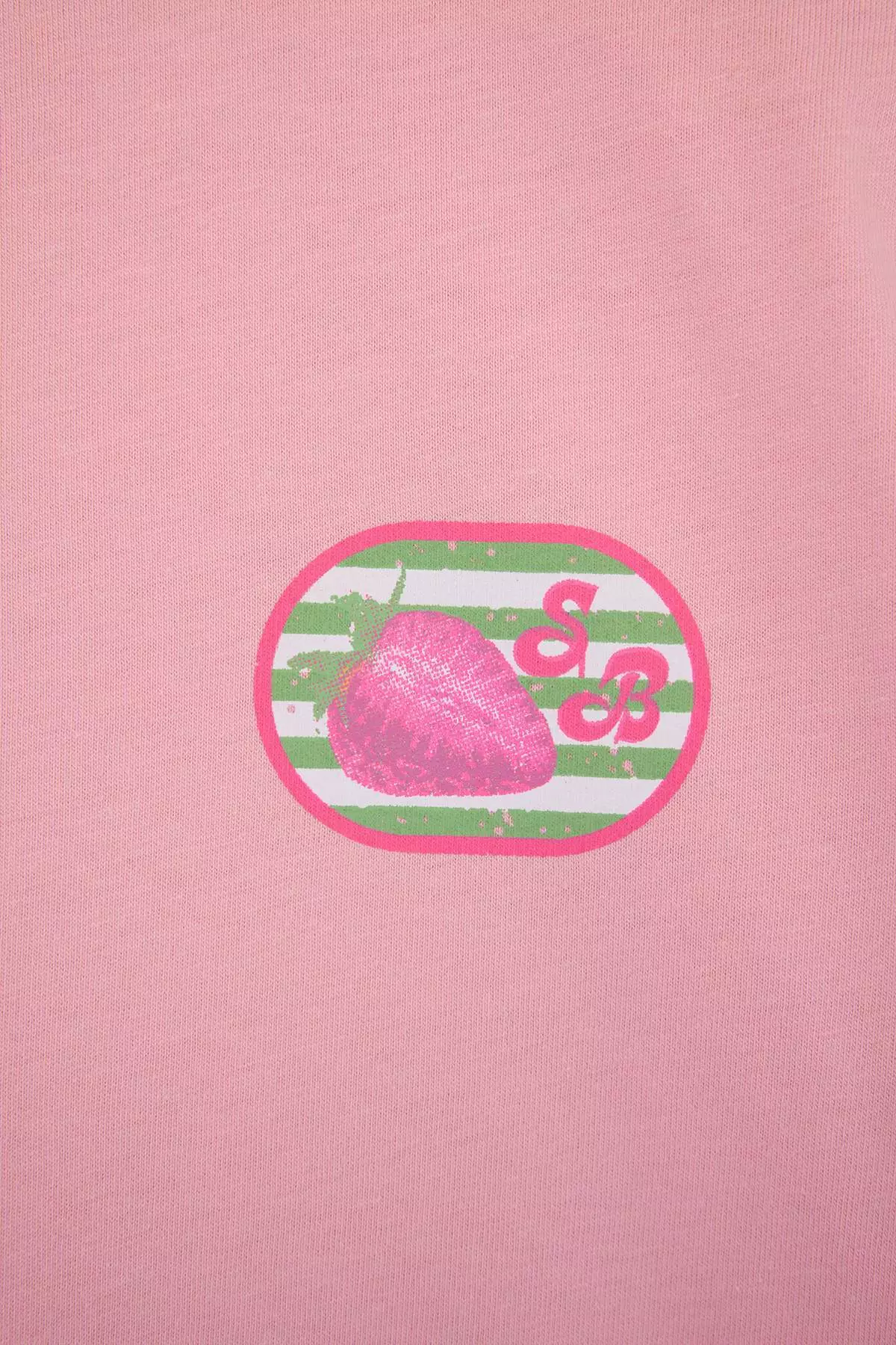 Lilac-Pink Printed Knitted T-Shirt Tkdss26Ts00027