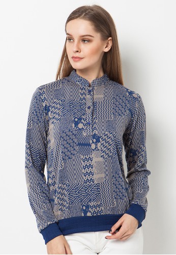 Endorse Sweater Isla Motif Blue END-QA006