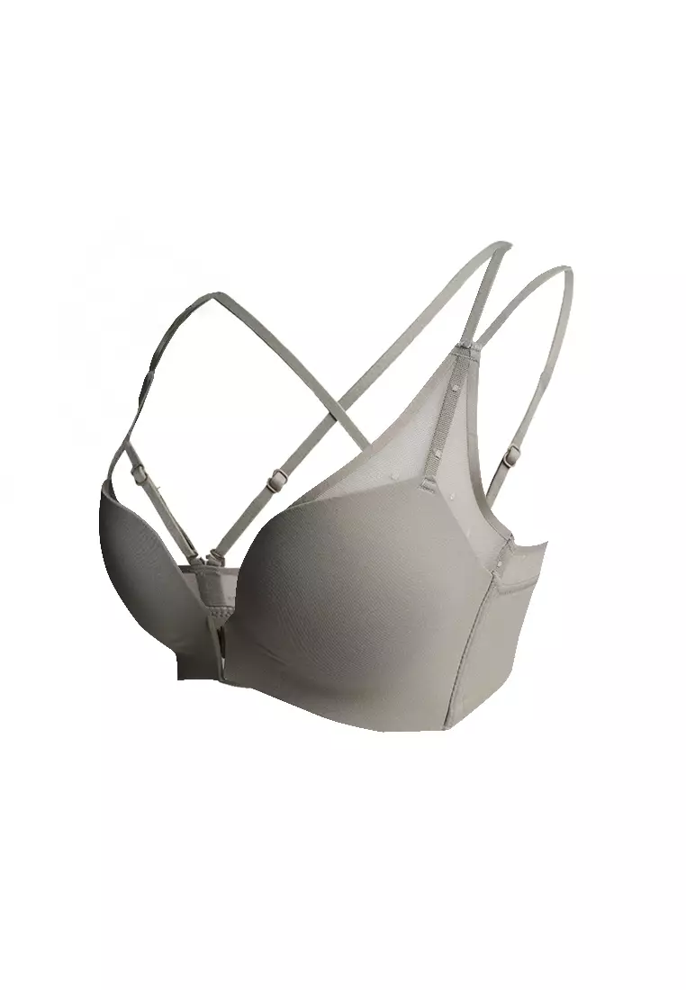 Buy Adam & Eve Front Clasp Light Padded Push Up Bra With Semi-Wide Wing  2024 Online