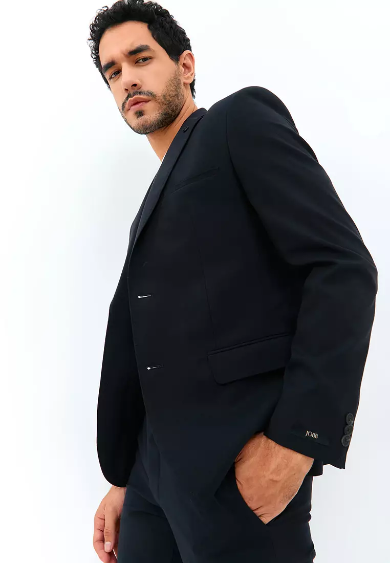 Jobb Springside-T2 Blazer Pria Slim Fit Navy