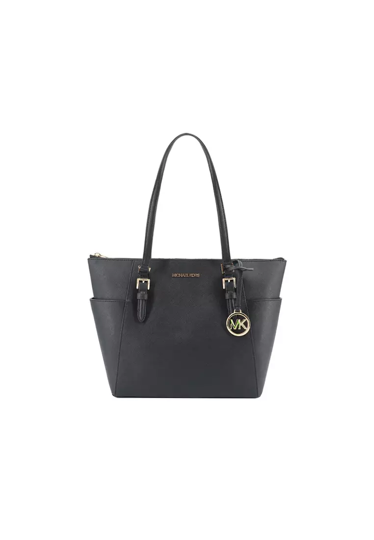 Buy Michael Kors Charlotte Large Saffiano Leather Top-Zip Tote Bag