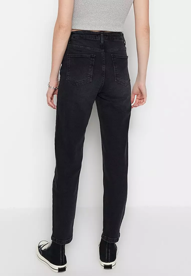 Buy Trendyol High Waist Mom Jeans Online ZALORA Malaysia