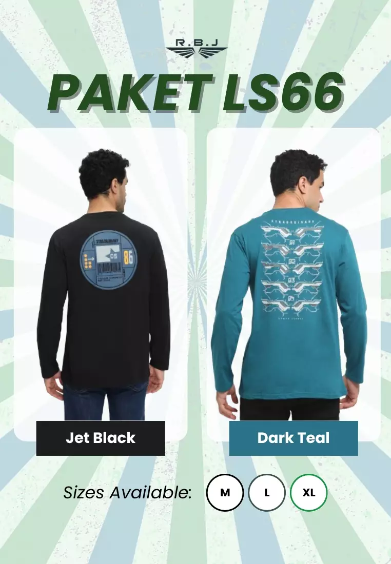 Buy 1 Get 1 T-Shirt Cotton Combed Lengan Panjang