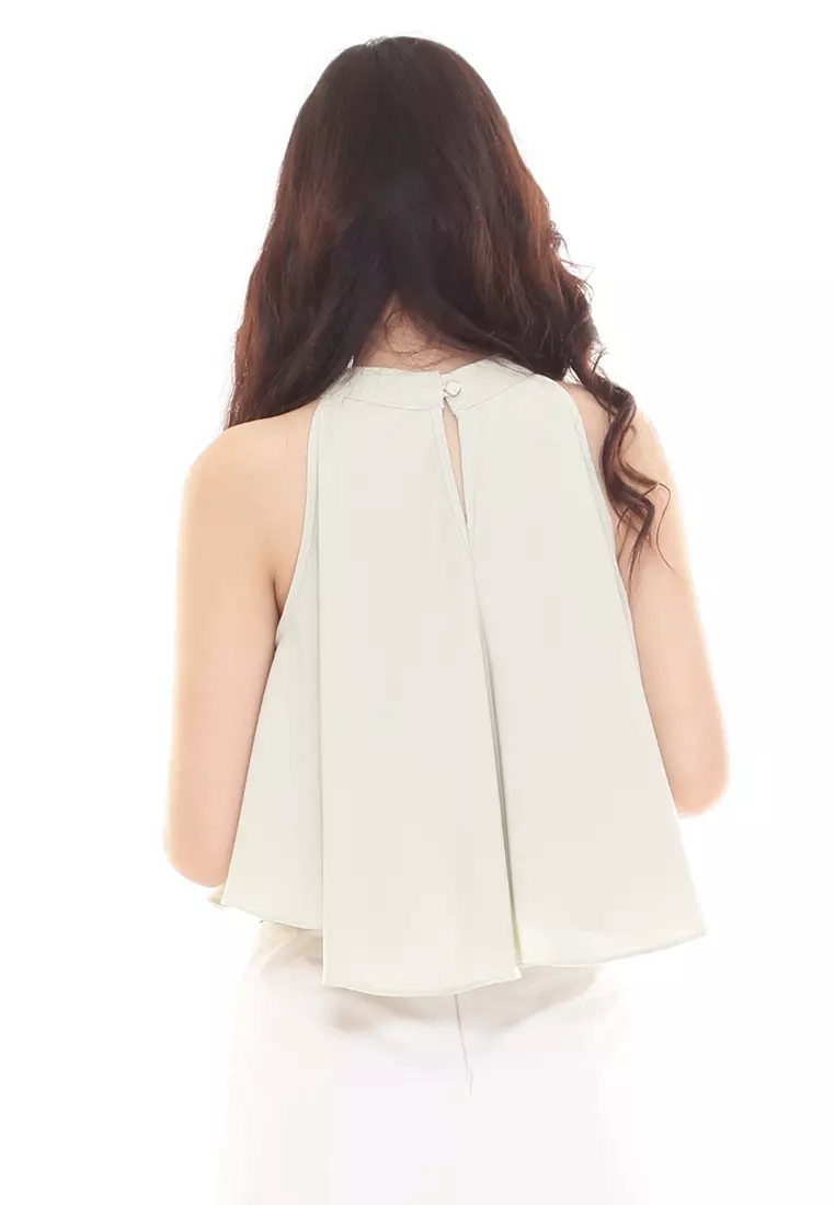 Olivia Sleeveless Top in Light Green
