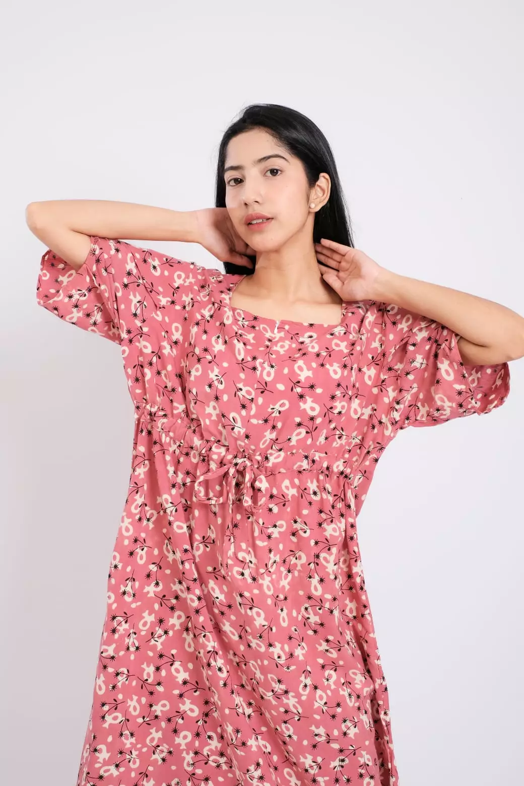 Homedress Daster Wanita Palmae Dusty Pink