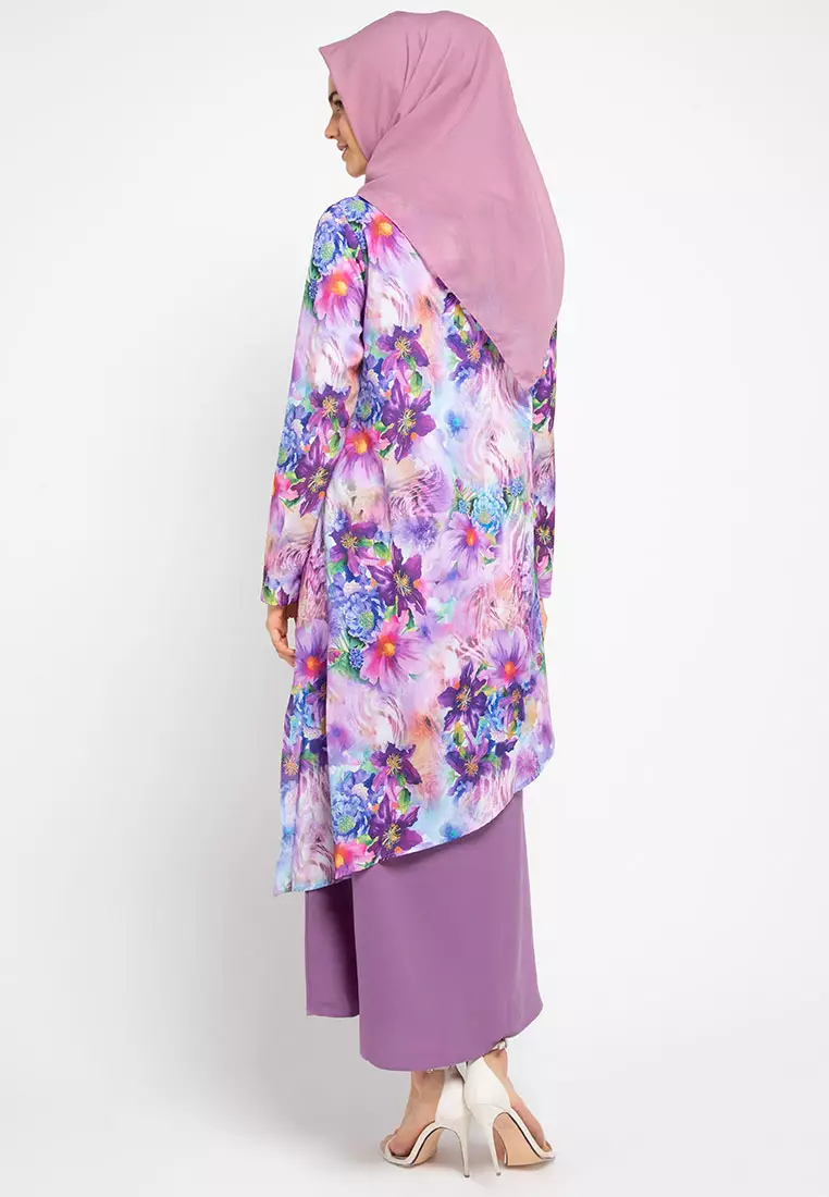 Alba Maxi Dress In Purple Print