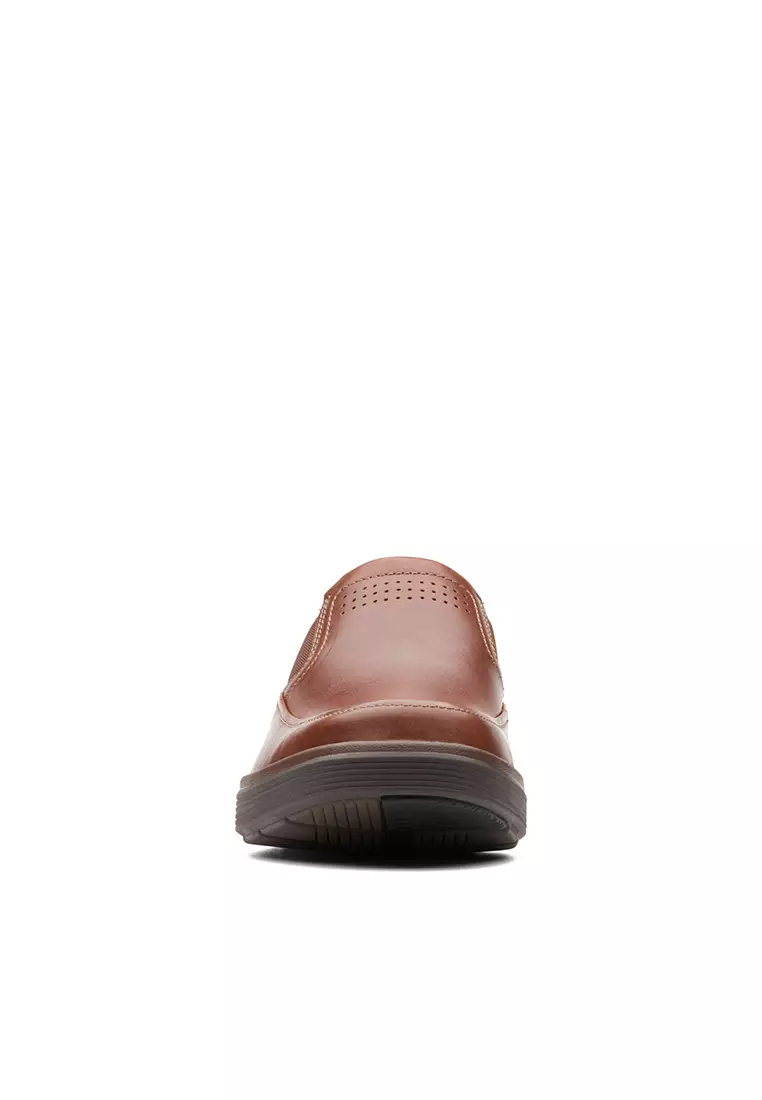 Mens Un Abode Go Slip On shoes - Dark Tan Leather