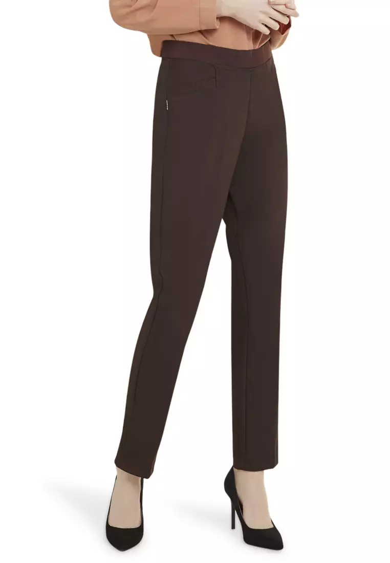 Celana Panjang Long Pants Bawahan Wanita Quality Premium - Brown