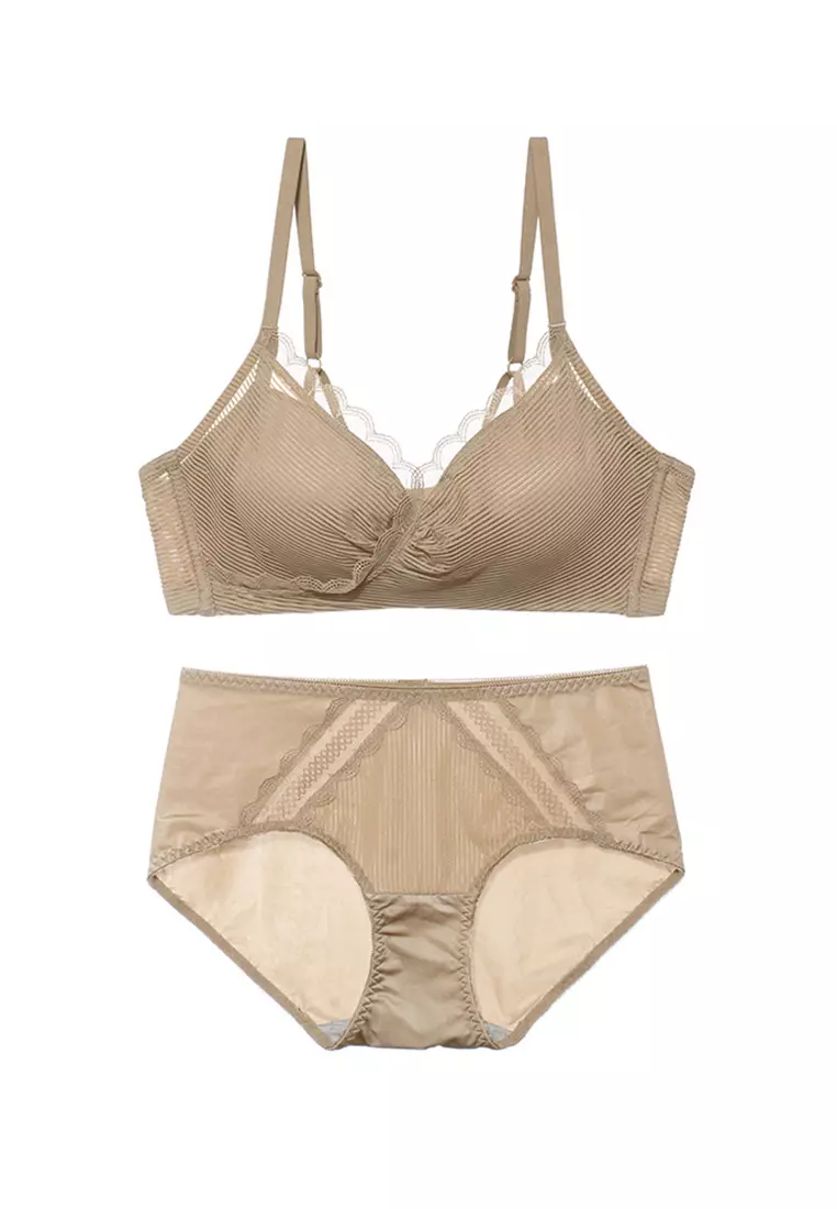 ZITIQUE Women's Elegant Seamless Demi-cup Lingerie Set (Bra And Underwear)  - White 2024, Buy ZITIQUE Online