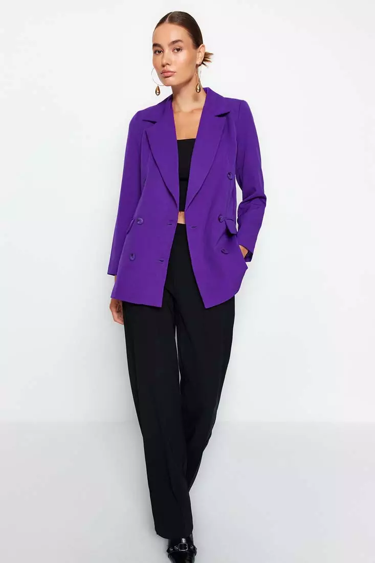 Buttoned blazer top