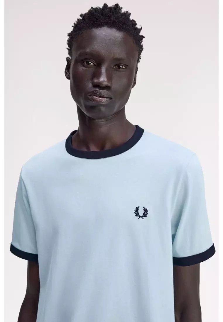 Fred Perry M3519 Ringer T-Shirt (Track Blue/Navy)