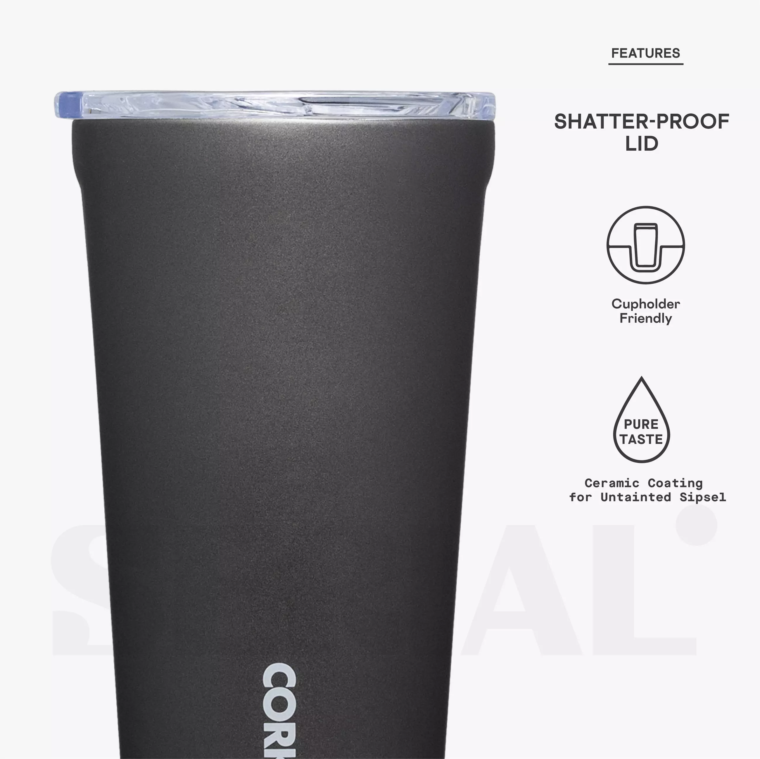 CORKCICLE® Tumbler 16oz - Ceramic Slate / Grey