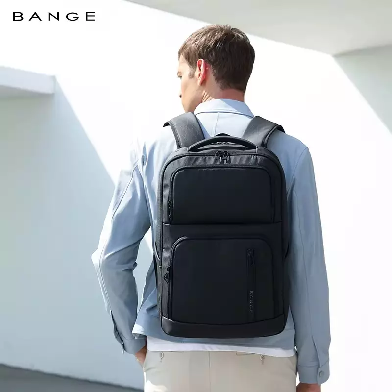 BANGE Tas Ransel pria Laptop Kerja Backpack Pria 15.6 Inch BG7822-Grey