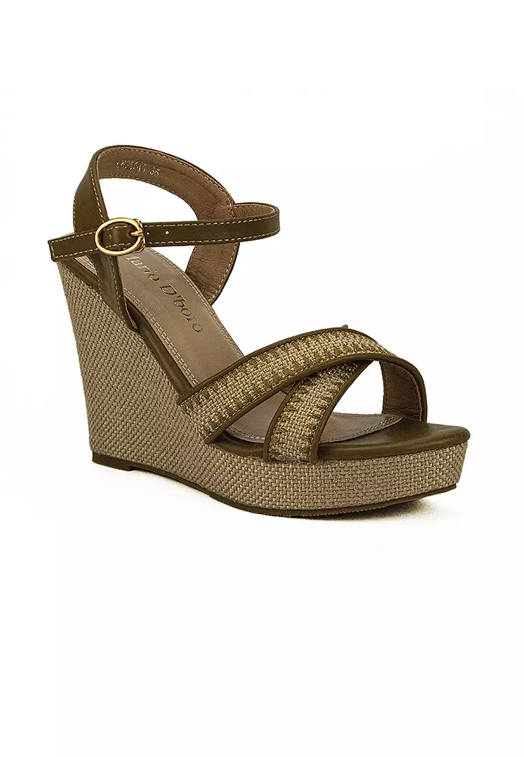 Discount on Mario D' boro Runway  shoes - SKU: Women's Wedge Sandals LW 25245 Taupe C40