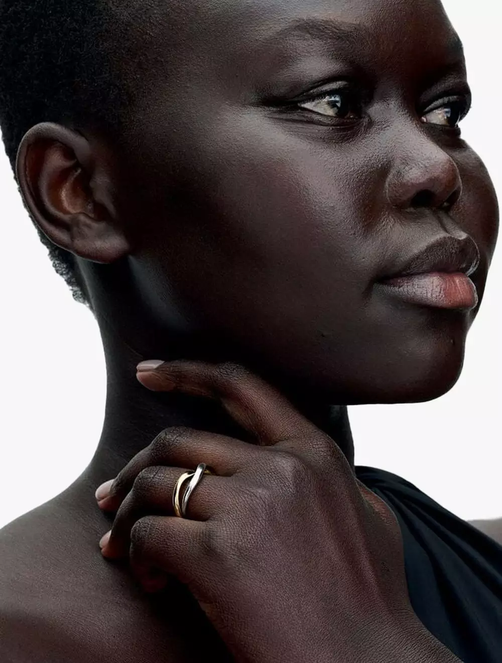 Sterling silver and 14k gold-plated ring