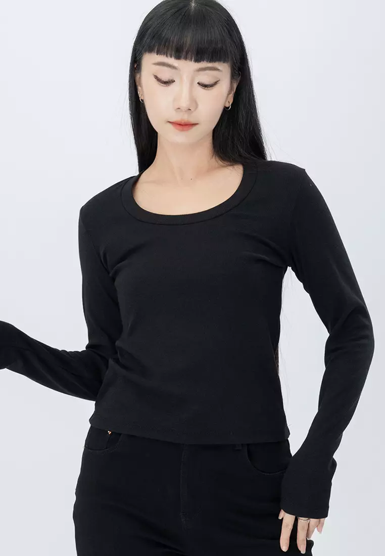 Cotton Round Neckline Basic Top