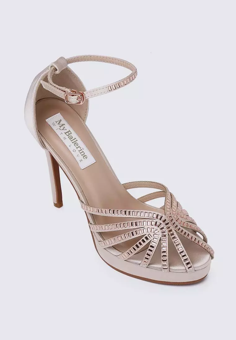 Dulce Comfy Heels In Almond