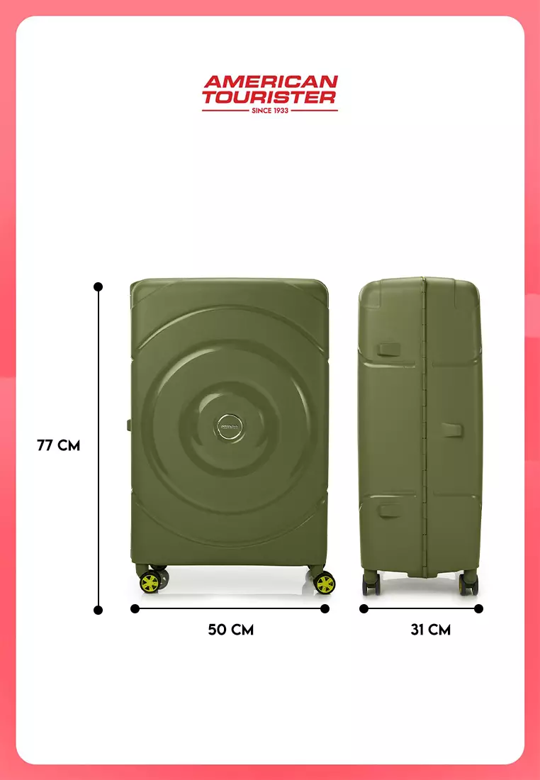 American Tourister Koper Hardcase Circurity Large 28 Inch - Olive Green