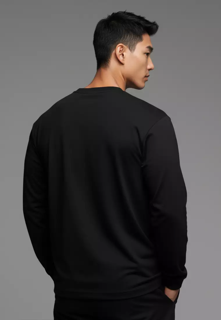 MTH81 l/s long sleeve Kaos Lengan Panjang Thdy Sign Hitam