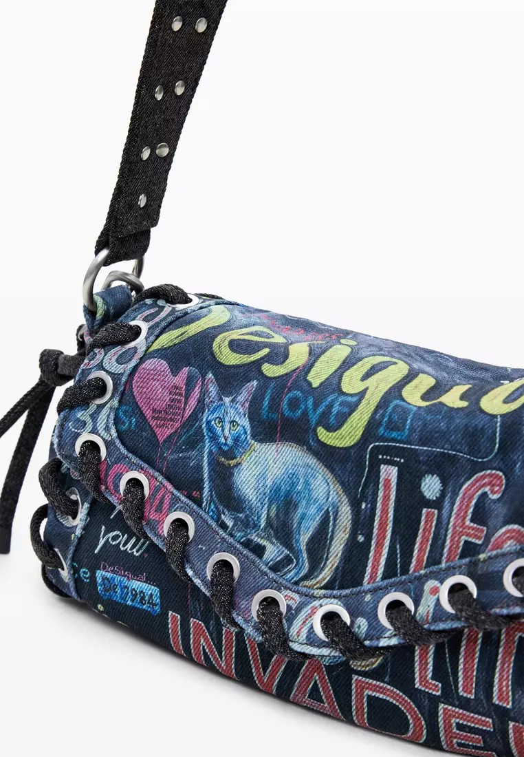 Graffiti denim bag S