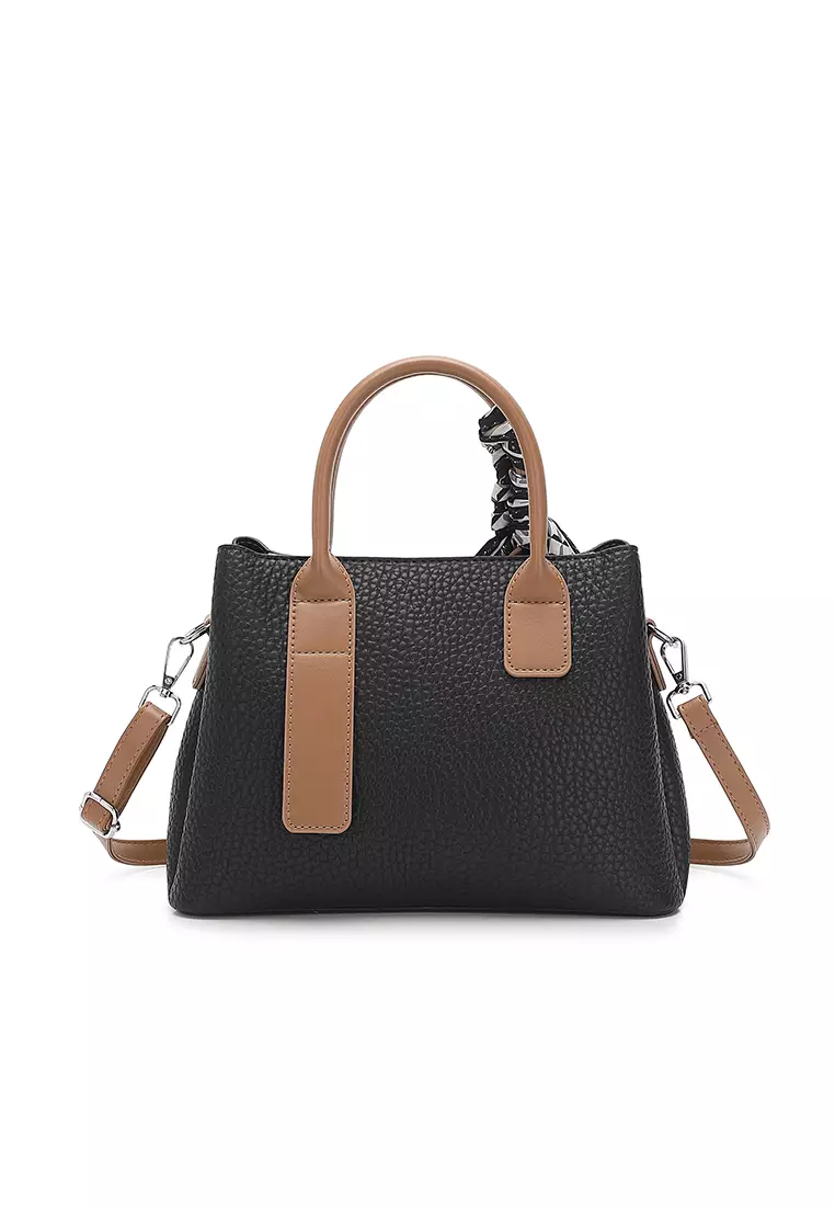 Women's Top Handle Bag / Sling Bag / Crossbody Bag - Black